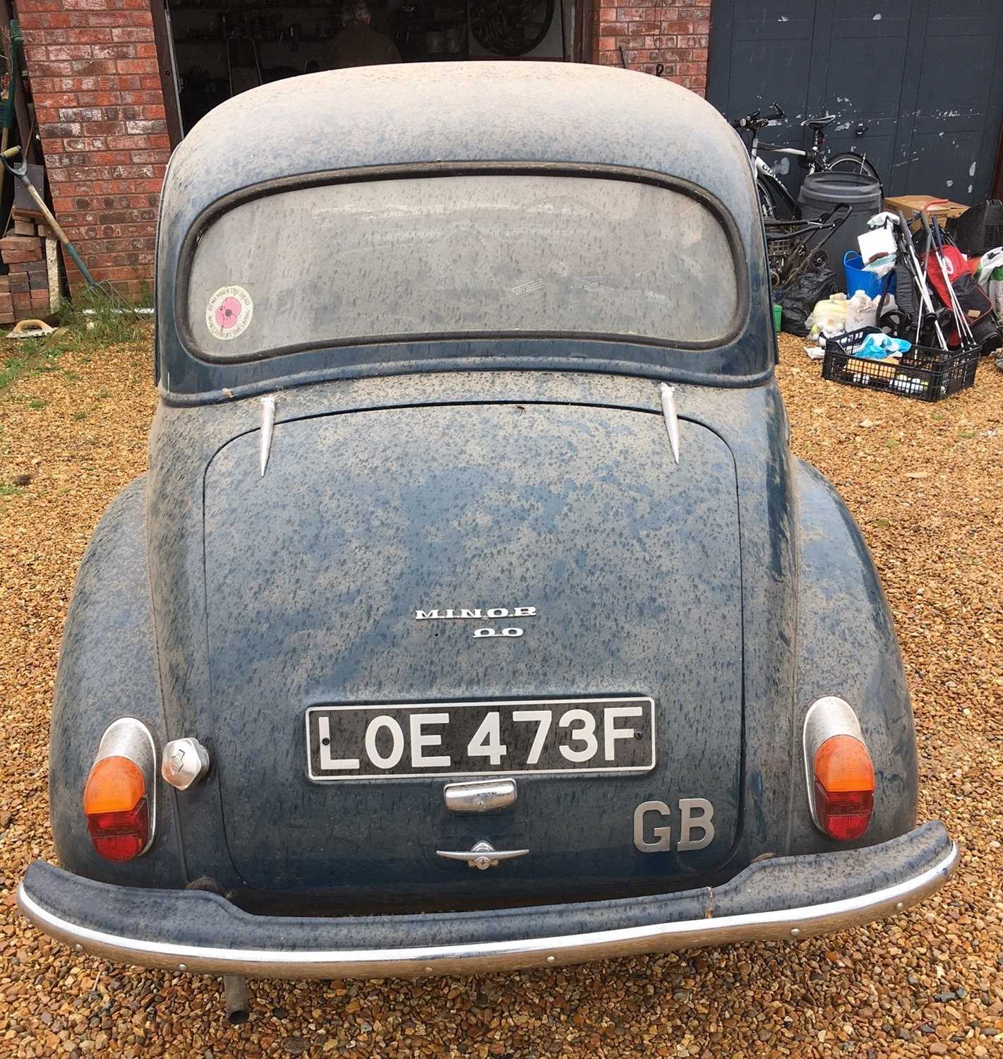 A 1967 Morris Minor Saloon Registration No. LOE 473F Chassis No. A2S51195835 In blue. Odometer 40070 - Image 11 of 22