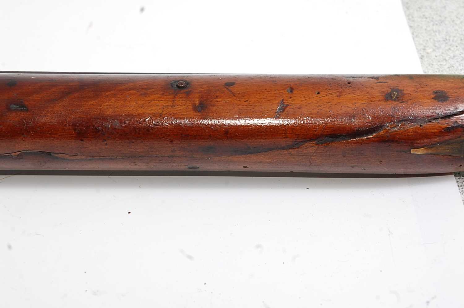 A large early 19th century flintlock rifle, the 133cm barrel marked Dublin and numbered F2905, the - Image 6 of 9