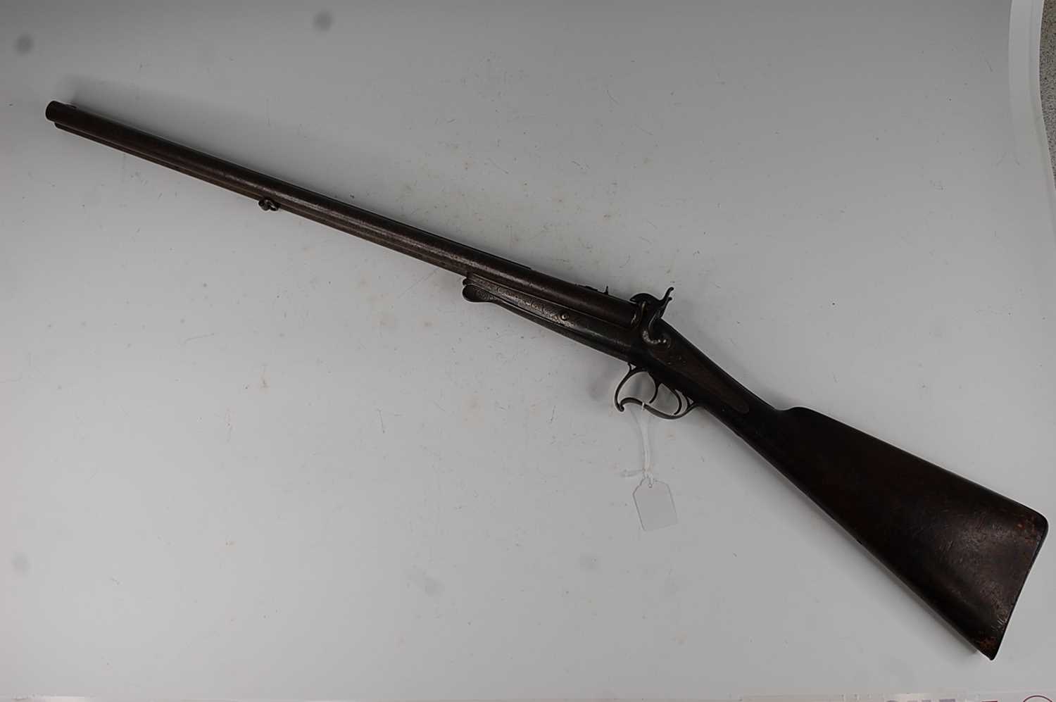 A 19th century side by side percussion sporting rifle, the 64cm barrels marked to the spine - Image 7 of 11