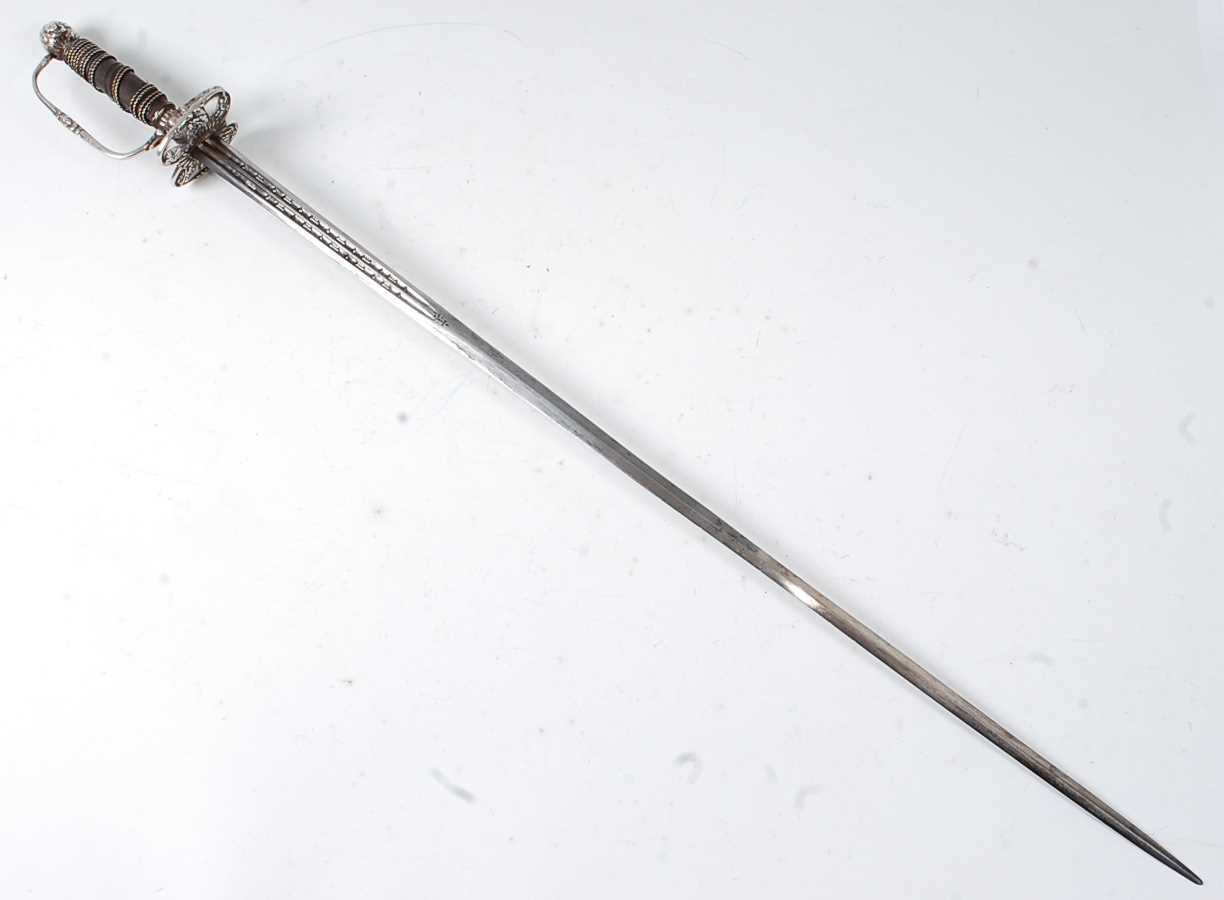 A 17th century Northern European rapier, circa 1660, the 74cm flattened diamond section blade with - Image 13 of 22