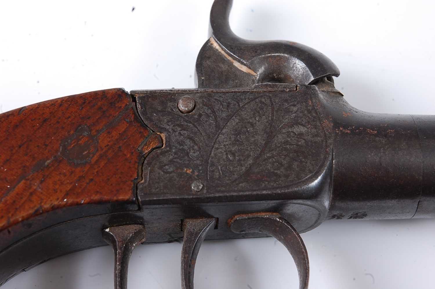 A pair of 19th century percussion box-lock pocket pistols by Durs Egg, each having a 4.5cm turn- - Image 3 of 7