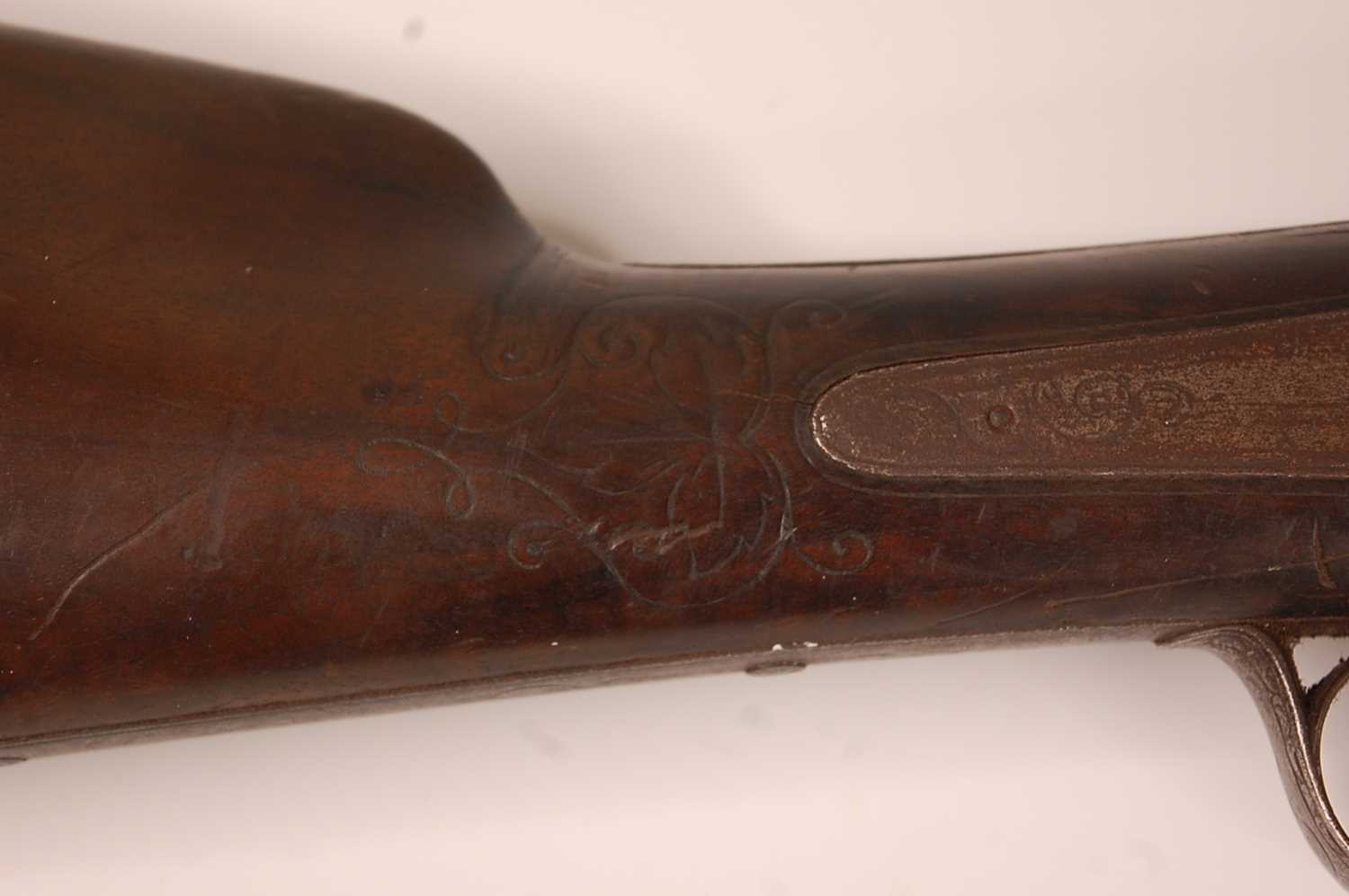 A 19th century side by side percussion sporting rifle, the 64cm barrels marked to the spine - Image 4 of 11