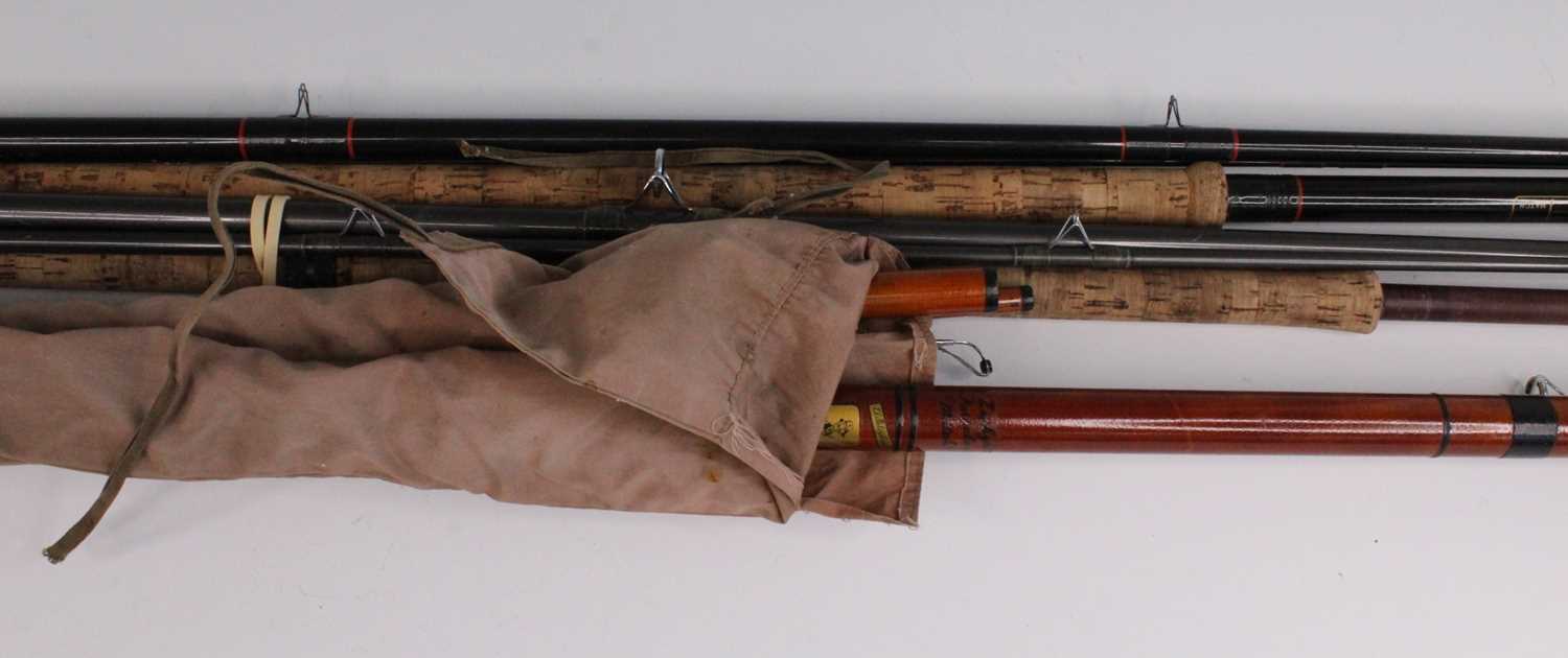 Marco Elastiglas "Zephyrine Ferrule-Less" 16' four piece match rod in canvas bag, together with an