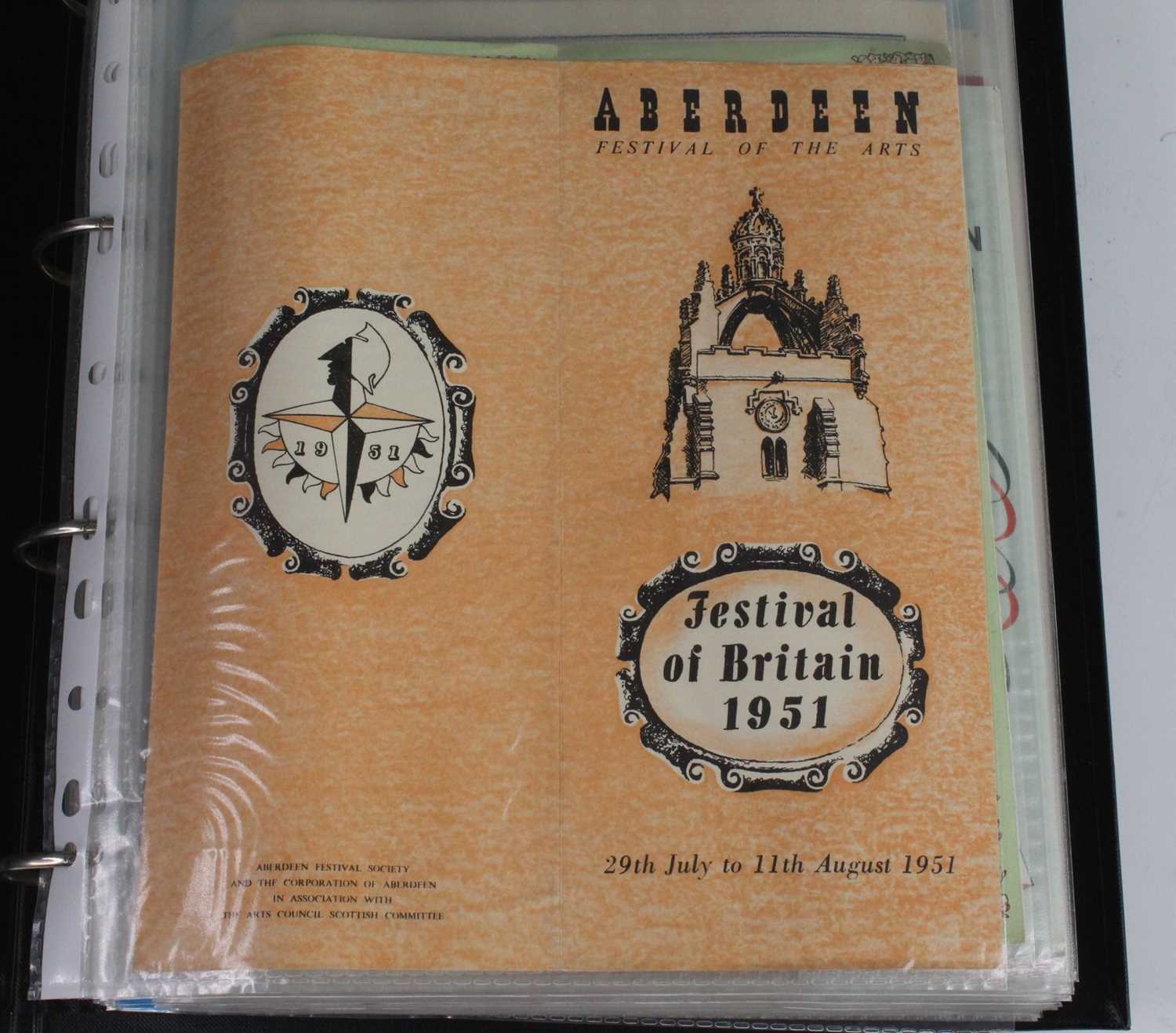 An album of various Exhibition booklets and guides to include Exhibitions in Britain, Living