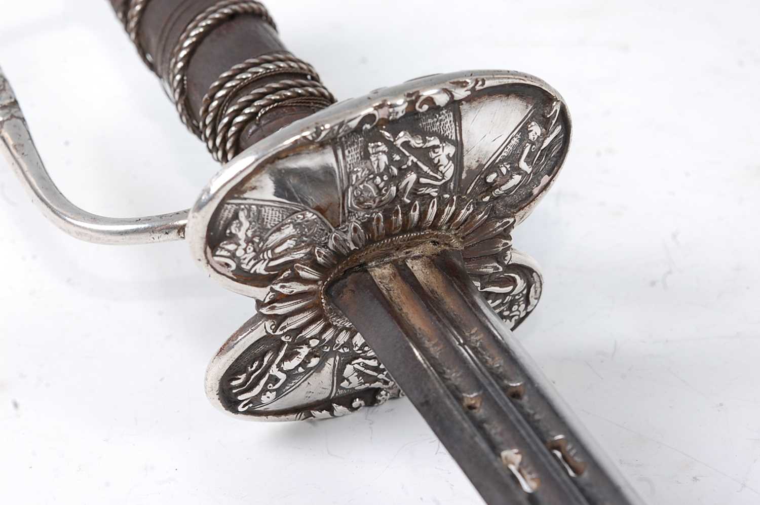 A 17th century Northern European rapier, circa 1660, the 74cm flattened diamond section blade with - Image 9 of 22