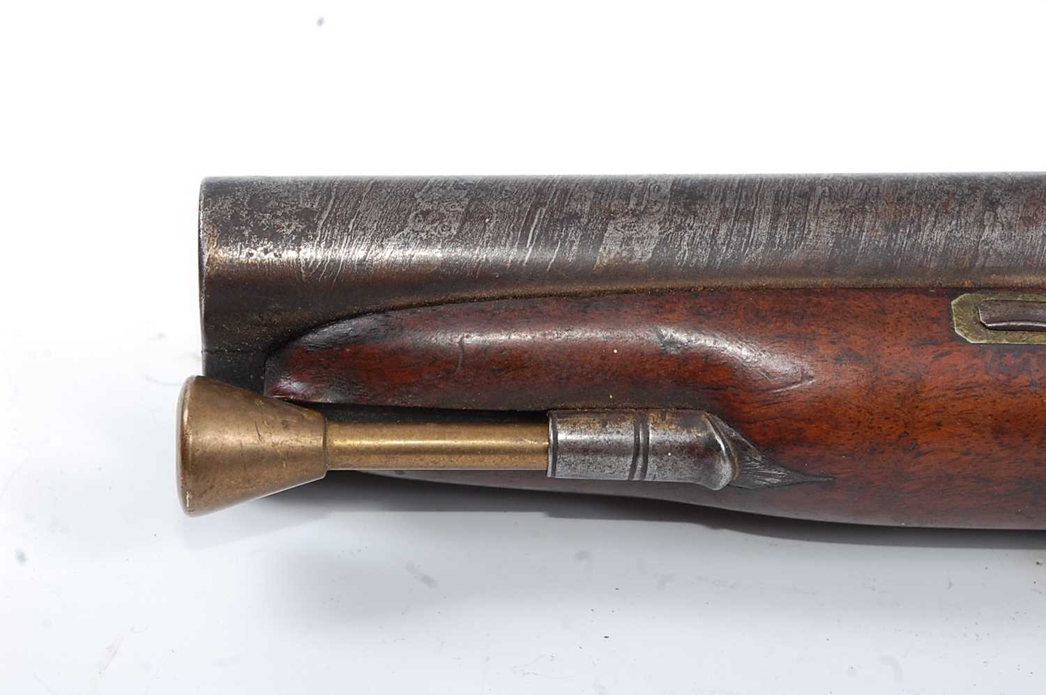 An early 19th century side by side double barrel percussion pistol by Durs Egg, the 15cm Damascus - Image 12 of 12