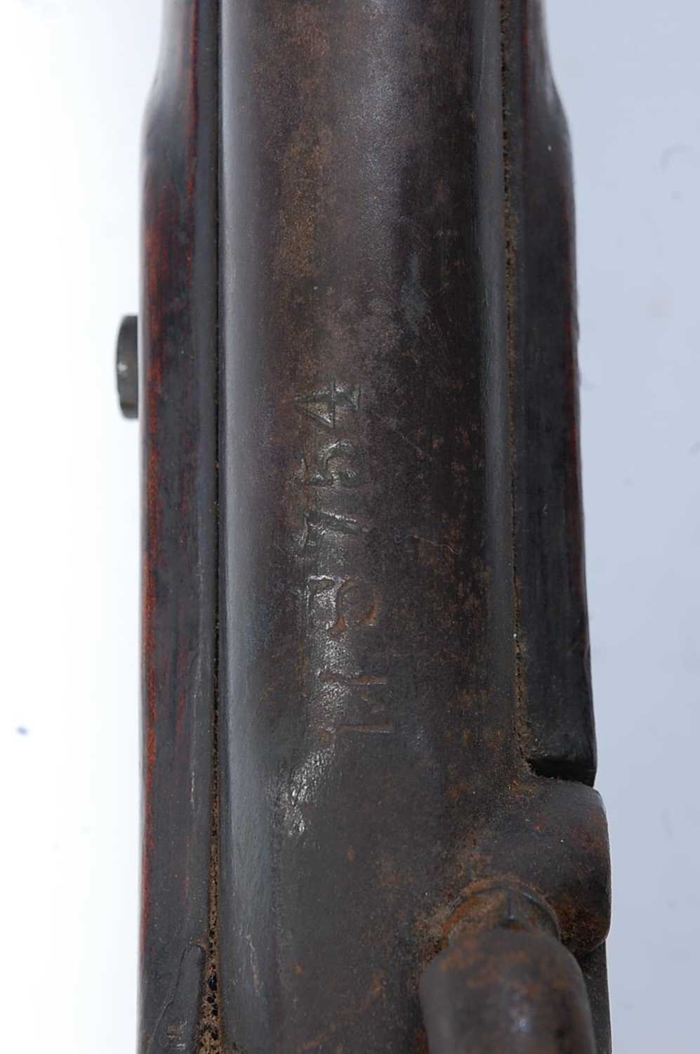 A Victorian Enfield .577 two band percussion rifle, the 85cm barrel stamped MS754, the lock - Image 4 of 9