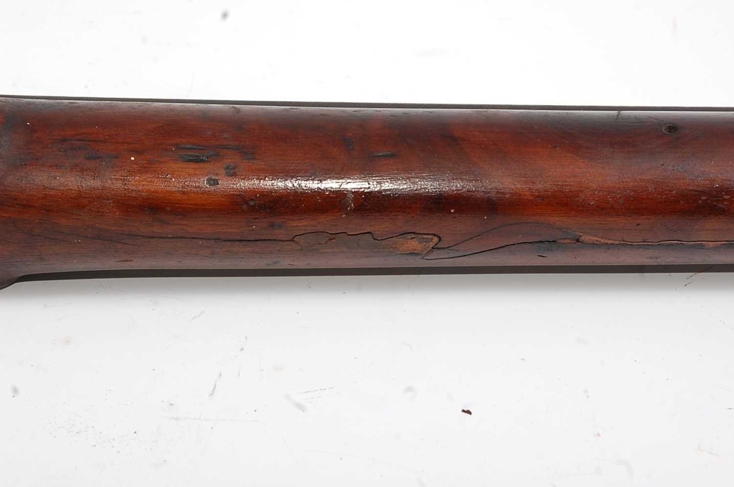 A large early 19th century flintlock rifle, the 133cm barrel marked Dublin and numbered F2905, the - Image 5 of 9