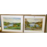 Sidney James Beer (1875-1972) - Four various river landscape, watercolours, each signed, 26 x 37cm