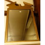Gilt composition framed and bevelled wall mirror, 97x57cm