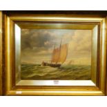 Christopher Mark Maskell (1849-1933) - Sailing boats in choppy seas, oil on canvas, signed lower