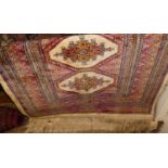 A Persian silk cream ground prayer rug, 108 x 68cm