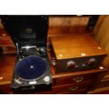 A Cossor Empire Melody-Maker; together with a Columbia portable gramophone (2)