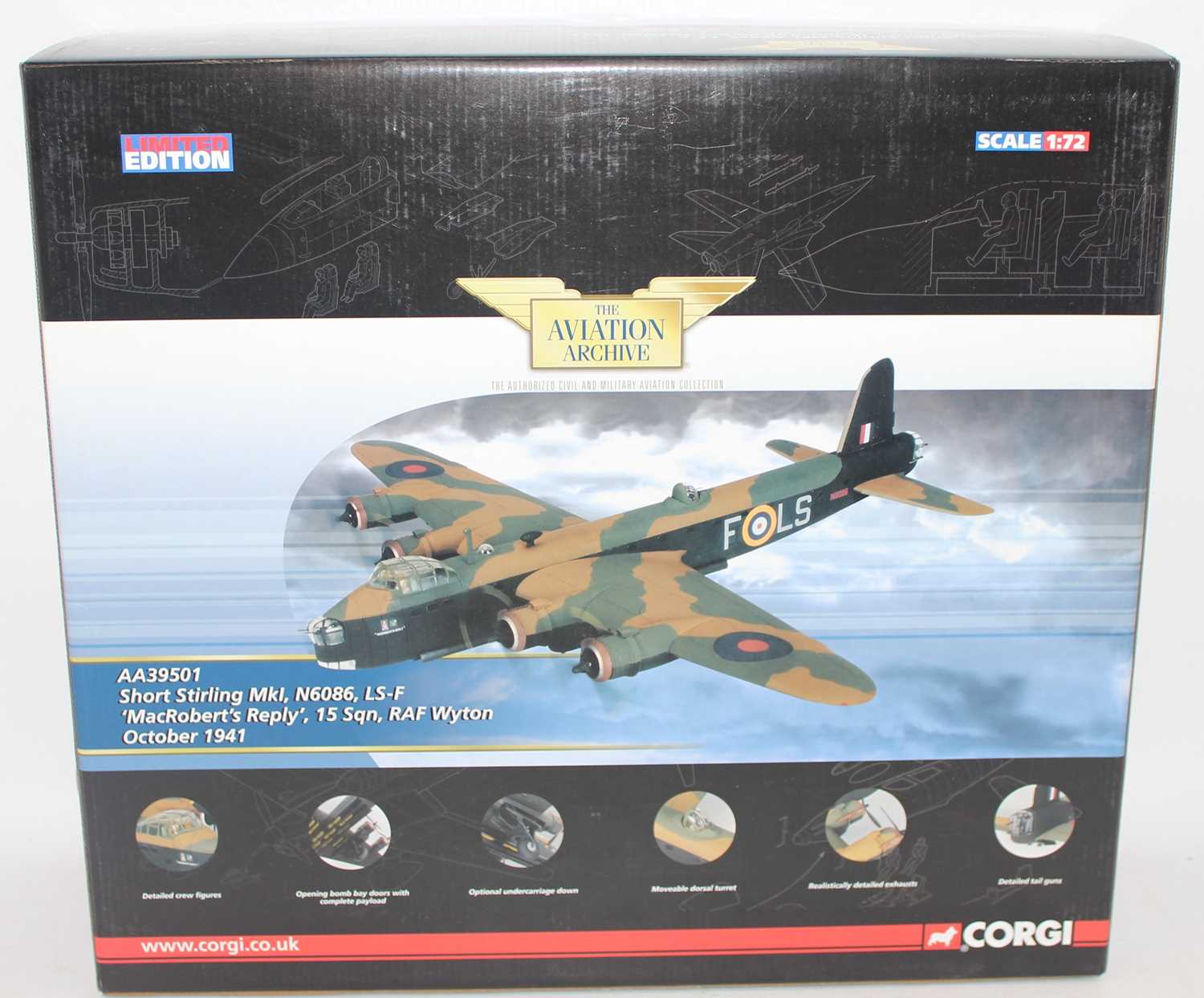 A Corgi Aviation Archive model No. AA39501 1/72 scale limited edition diecast model of a Short