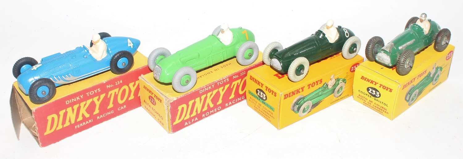 Four various original boxed but repainted Dinky Toy diecast vehicles to include a No. 23K Talbot