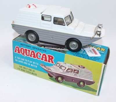 HSI Hong Kong No.3309 plastic and battery-operated model of an Aquacar, white and grey with black - Image 2 of 2