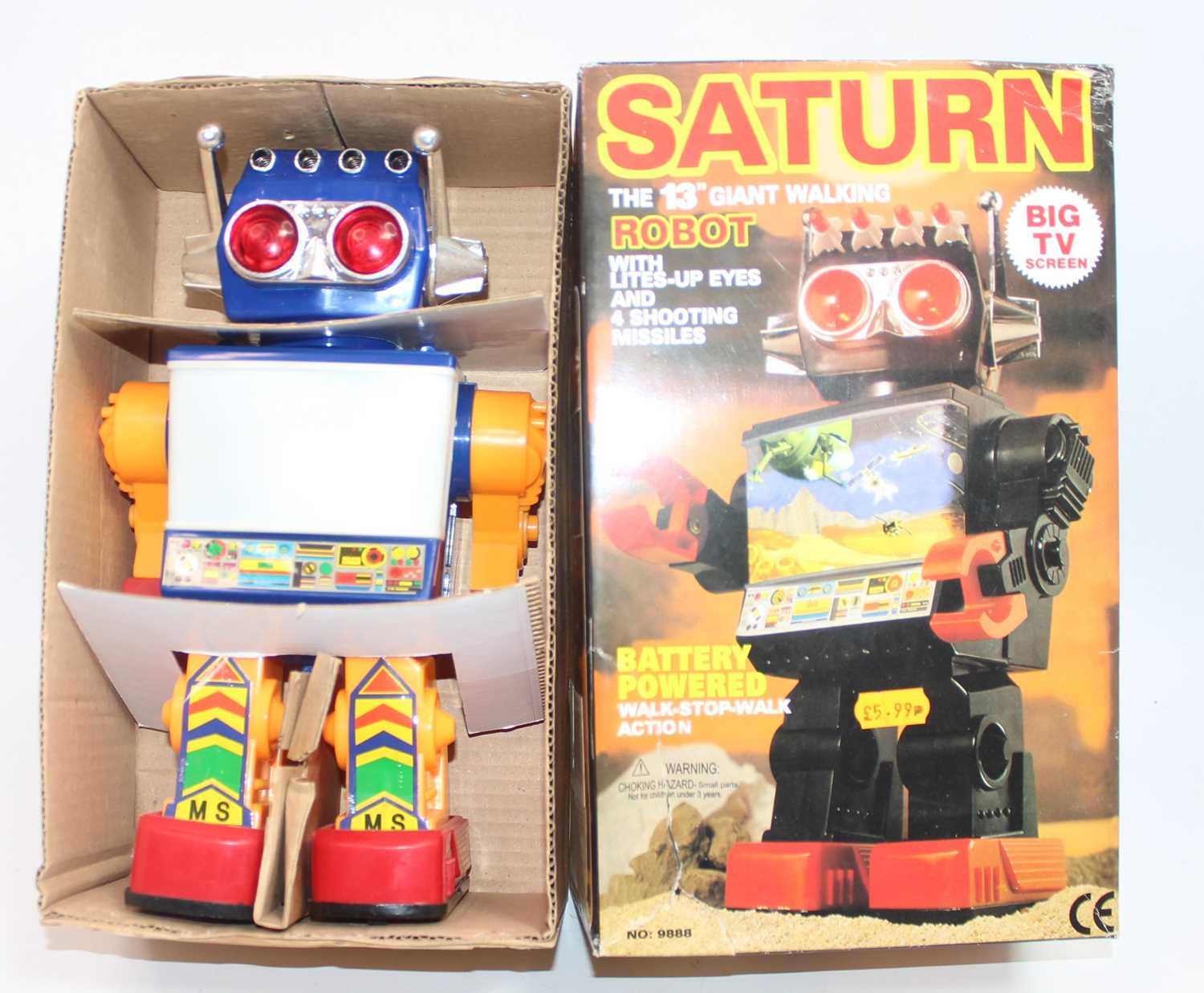 Nine various boxed battery operated and clockwork tinplate and plastic robots and space toys, - Image 2 of 2