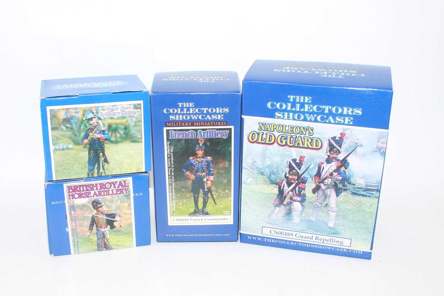 The Collectors Showcase military miniatures boxed 54mm scale figure group to include no. CS00394