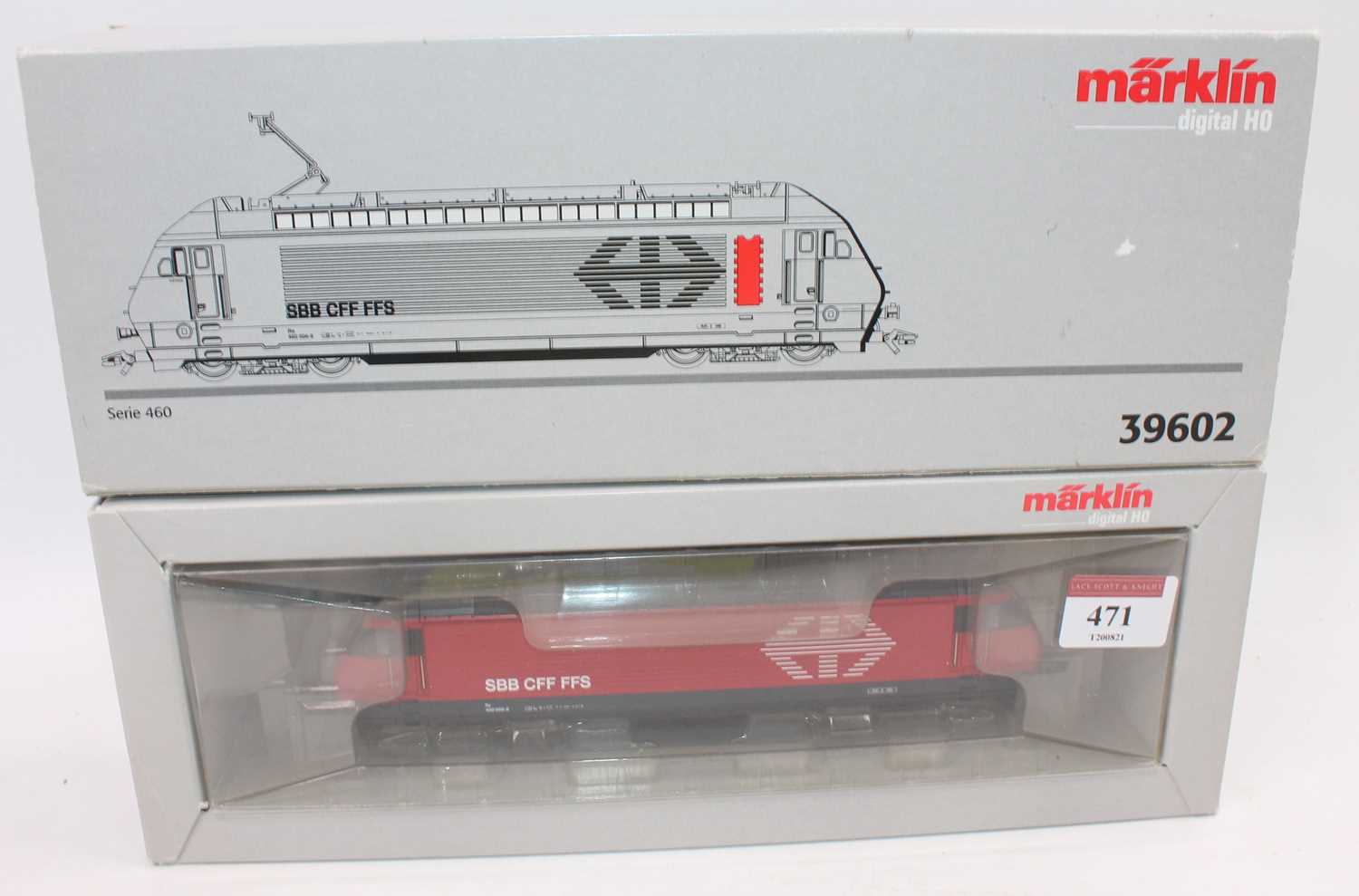 Marklin digital H0 SBB-FFS Serie 460 Bo-Bo electric locomotive red/black livery (M-BM), catalogue