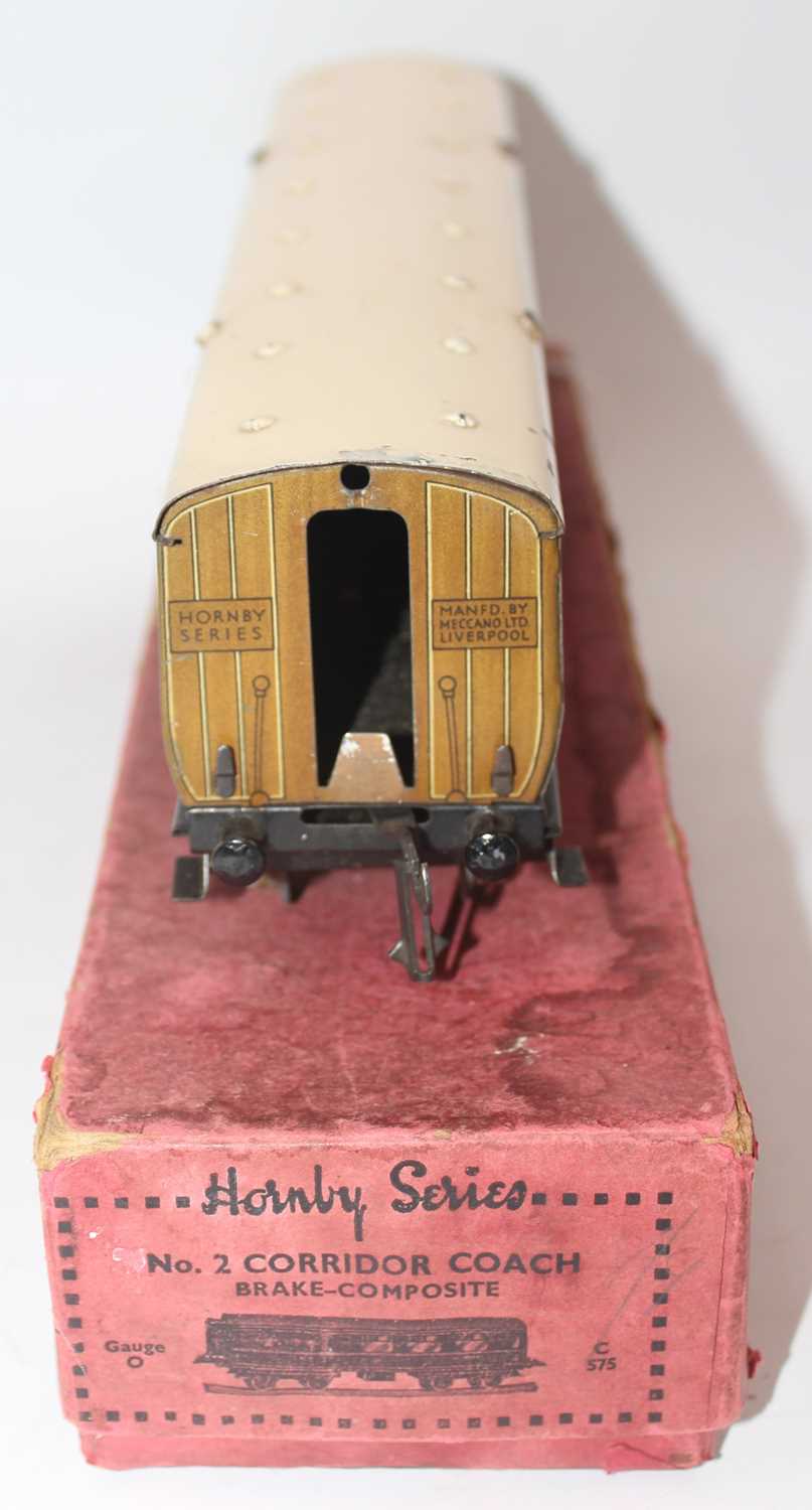 1937-41 Hornby no. 2 corridor coach NE 1st/3rd, appears matt finish sides, fitted with small drop - Image 3 of 3