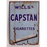 Original early 20th century Enamel advertising sign for Wills Capstan cigarettes (60.5cm x 91.