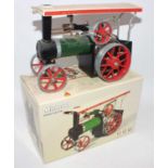 Mamod steam tractor TE1A green body, white roof, red wheels, will benefit from cleaning (E-BE)