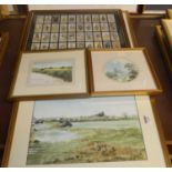 Stuart Green - landscape scene, watercolour, and one other by the artist; Aiden Kirkpatrick -