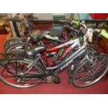 Four various mountain bikes, two being by AmmacoCondition report: All with age and usage wear.