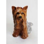 A Beswick model of a seated Yorkshire terrier, model No.2377, designed by Graham Tongue, h.26cm