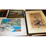 A pair of contemporary still life watercolours, each indistinctly signed, 47 x 33cm; together with a