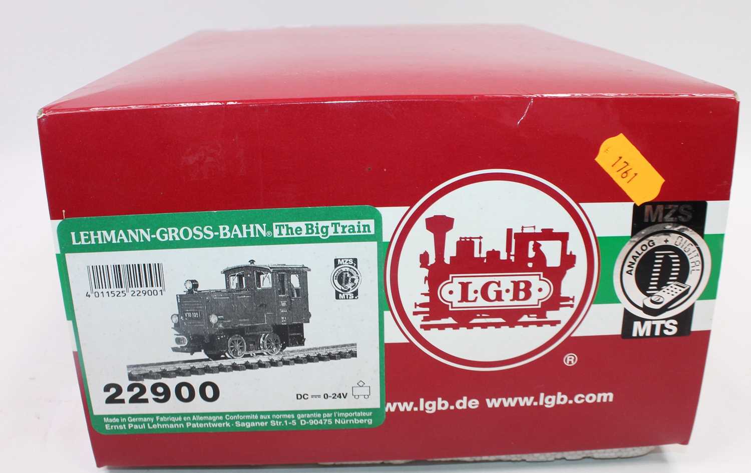 LGB 4-wheel diesel outline loco 22900 red/black running No. DB V10 105 (E-NM,BE) - Image 2 of 2
