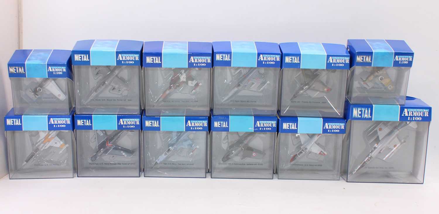 A group of 26 Collection Armour 1:100th scale military aircraft, all boxed as follows: Fury x3, Hawk - Image 2 of 2