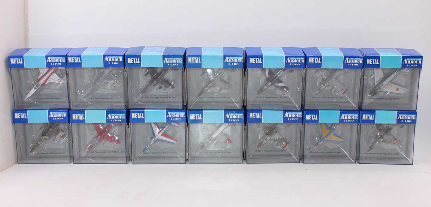 A group of 26 Collection Armour 1:100th scale military aircraft, all boxed as follows: Fury x3, Hawk