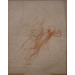Alfred George Stevens (1817-1875) - Figure study, red chalks, with a further study in red chalk