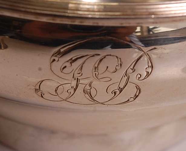 A George III silver wine funnel on stand, the strainer bowl of typical reeded form with shaped tang, - Image 4 of 7