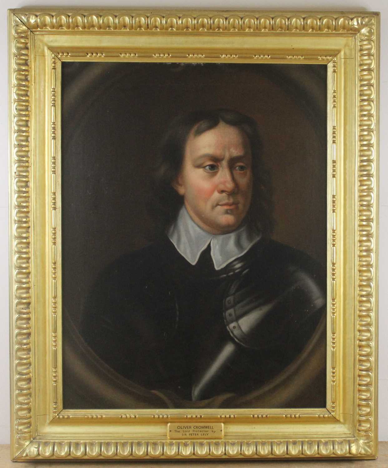 After Sir Peter Lely (1618-1680) - Oliver Cromwell, The Lord Protector, oil on canvas (re-lined - Image 2 of 5