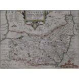 Christopher Saxton & William Kipp – SUFFOLCIAE comitatus cuius populi..., engraved map of Suffolk