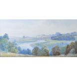 Elliot Henry Marten (act.1886-1910) - Lancing College and the Adur, watercolour, signed lower