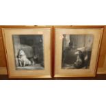 After Henry Edwin Landseer - Pair; High Life and Low Life, monochrome engravings, 23 x 18cm;