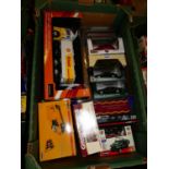 Two trays of mixed modern issue boxed models to include 2 sets of Solido American cars gift sets,