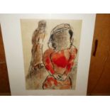 After Chagall - Lithograph, 36 x 26cm (unframed)