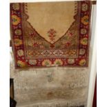 A Persian style machine-made woollen rug (European manufacture), 150 x 99cm; together with a Chinese