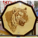 Tiger study, lithograph, 67 x 67cm