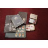 Sundry cigarette card albums and silks etc