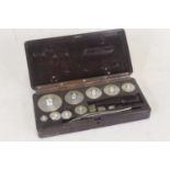 A set of pawnbroker's weights, housed in a bakelite case marked A Gallenkamp & Co Ltd of London