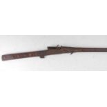 * An early 19th century Indian matchlock musket (Torador), the 115cm barrel with brass banding and