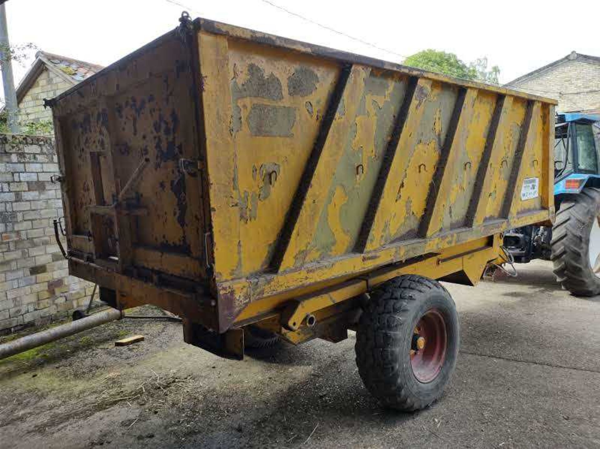 10t Adams Single Axle Mk II Hy-Lift Trailer and Metal Tank - Image 4 of 9