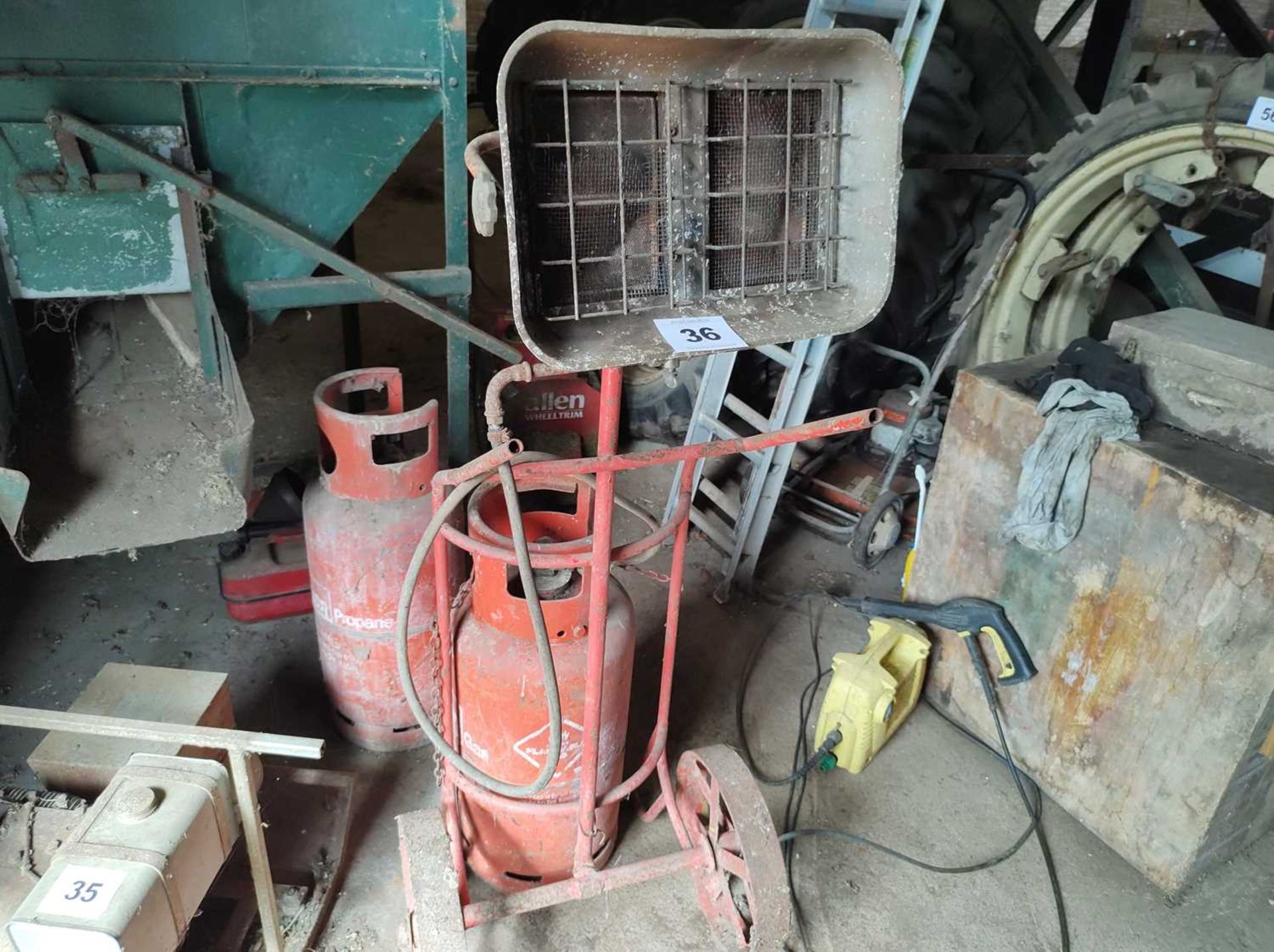 Gas Heater on Trolley - Image 2 of 2