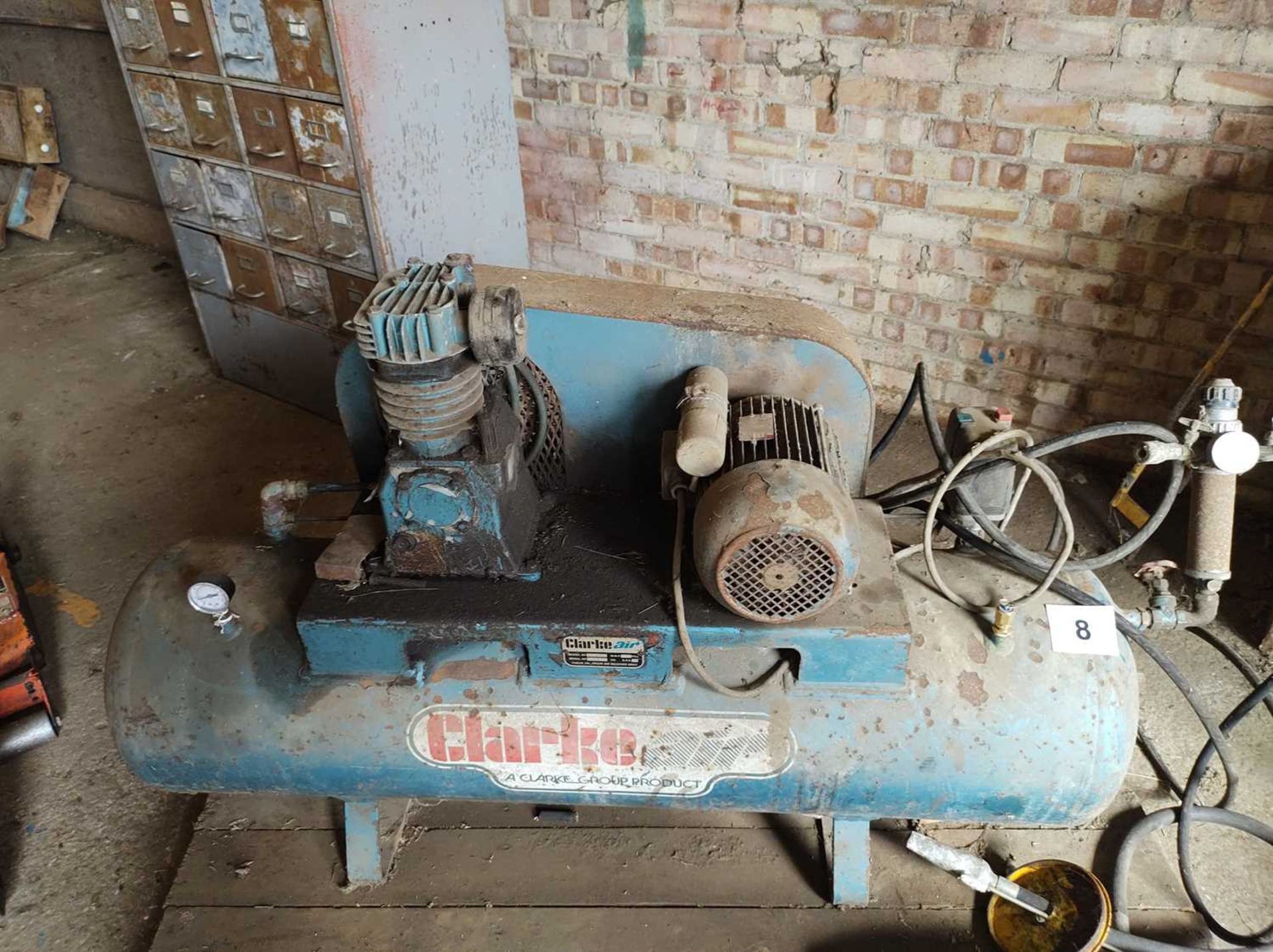 Clarke Air Compressor & Tools (With Certificate) - Image 2 of 2