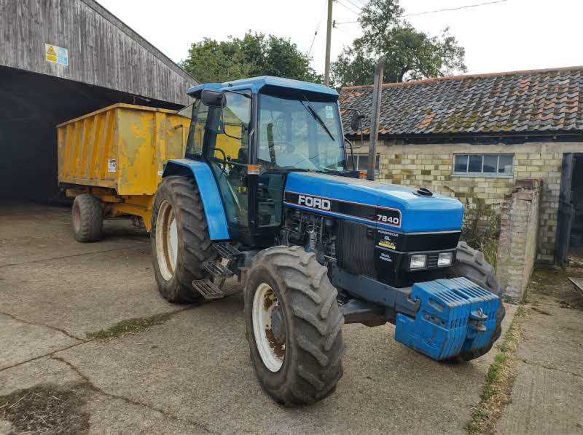 Ford 7840 4WD Tractor Owned Since New with 5,916.4 Hrs Front Weights Tyres 30% Tread (Reg. No.